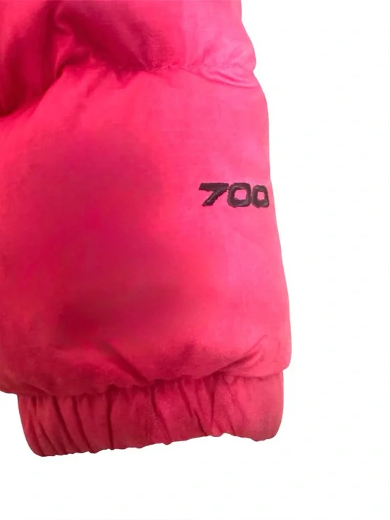 North Face Toddler Girls Retro 96’ Nuptse 700 Down Puffer Jacket Pink Black - Picture 5 of 8